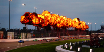 The spectacular show began even before the green flags flew. Photo: Kevin Dejewski