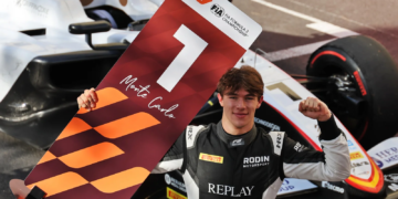 Race winner Brando Badoer (ITA) Rodin Motorsport celebrates in parc ferme. 07.06.2026. FIA Formula 3 Championship, Rd 2, Feature Race, Monte Carlo, Monaco, Sunday.