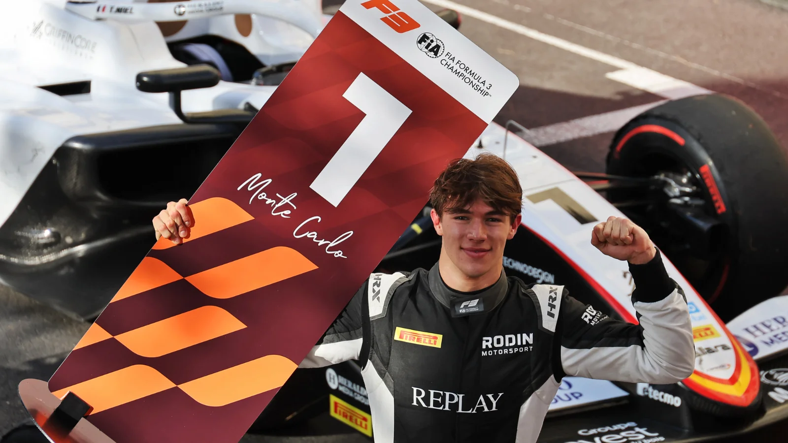 Race winner Brando Badoer (ITA) Rodin Motorsport celebrates in parc ferme. 07.06.2026. FIA Formula 3 Championship, Rd 2, Feature Race, Monte Carlo, Monaco, Sunday.