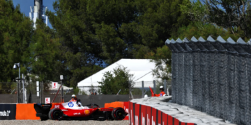 Charles Leclerc crashed out in Q3 in Barcelona