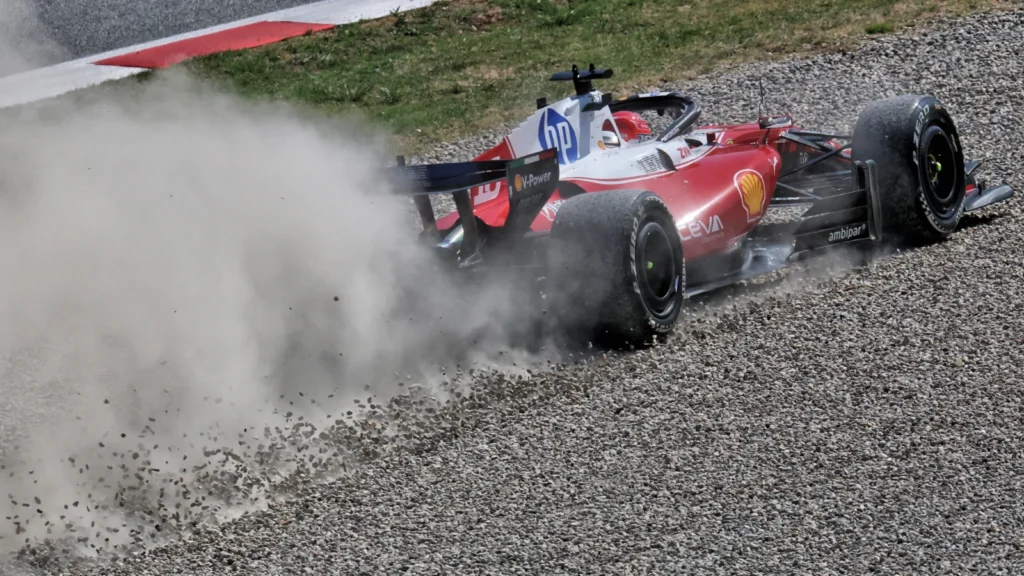 Charles Leclerc suffered a disastrous late retirement in Barcelona