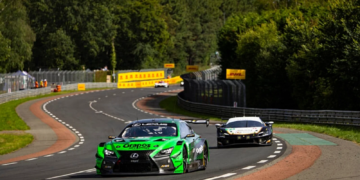 87 UMBRARESCU Petru (rou), SCHMID Clemens (aut), LOPEZ José María (arg), Akkodis ASP Team, Lexus RC F LMGT3 #87, LM GT3, action during the 24 Hours of Le Mans 2026, 3rd round of the 2026 FIA World Endurance Championship, on June 13, 2026 on the Circuit des 24 Heures du Mans in Le Mans, France - Photo Julien Delfosse / DPPI