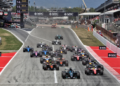 Lewis Hamilton was unable to jump George Russell at the start