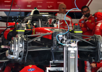 Scuderia Ferrari SF-26 being prepared in the pit garage. 12.03.2026. Formula 1 World Championship, Rd 2, Chinese Grand Prix, Shanghai, China, Preparation Day.