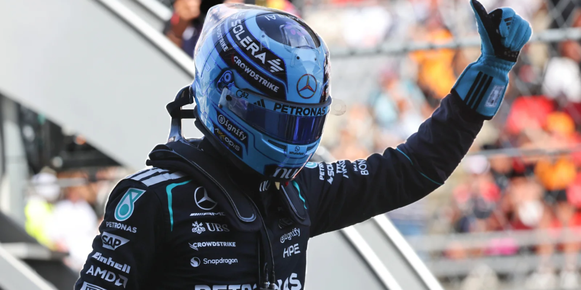 George Russell emerged victorious in the battle for pole position