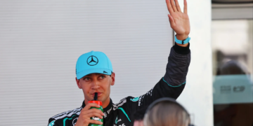 George Russell was relieved to take pole position in Barcelona