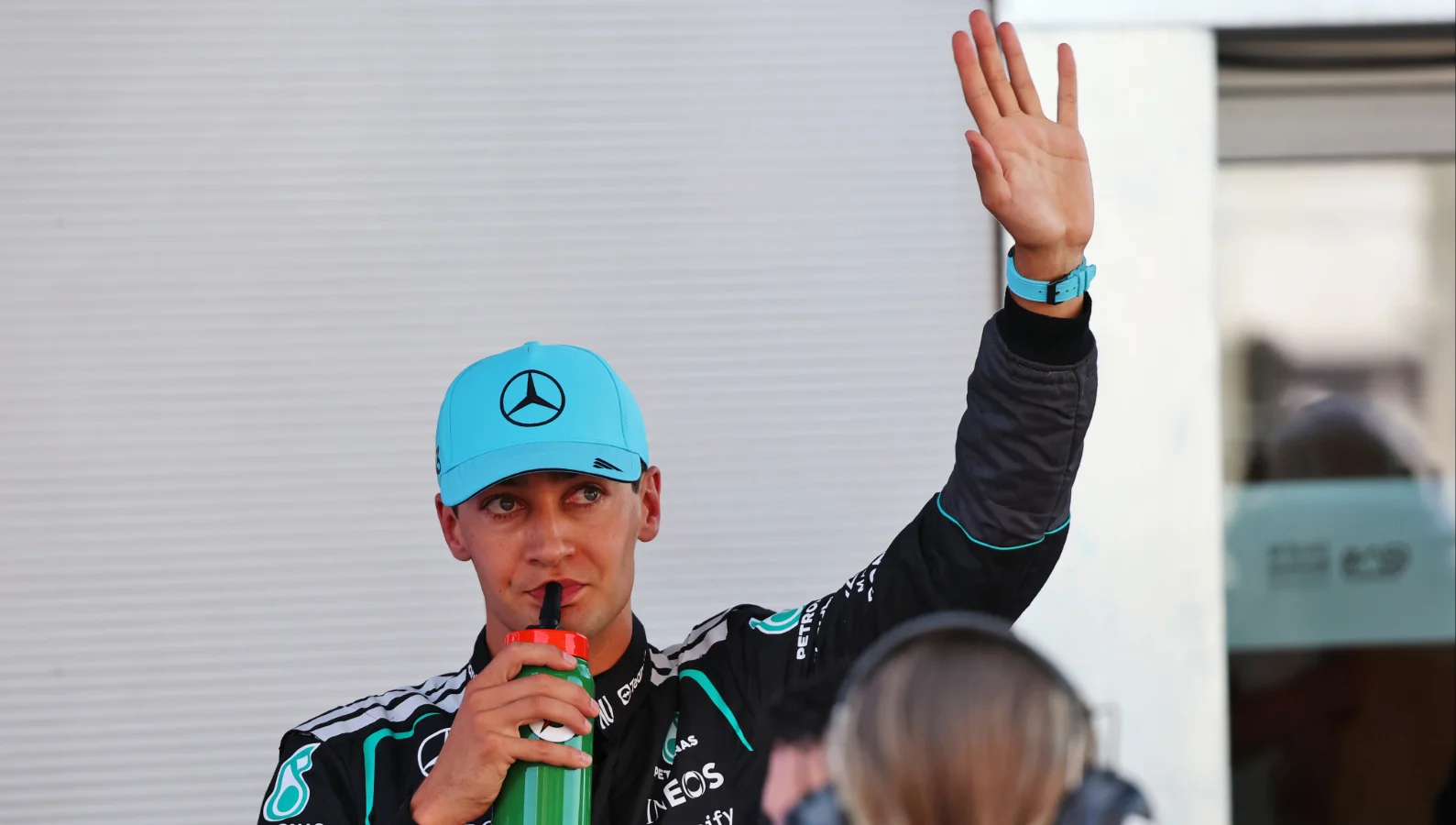 George Russell was relieved to take pole position in Barcelona