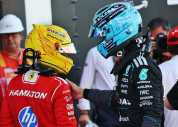 George Russell expects a challenge from Lewis Hamilton in Barcelona