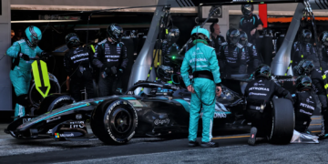 George Russell had a n issue in the pits, compromising his race