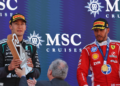 George Russell shared the podium with Lewis Hamilton in Spain, and expects to continue to