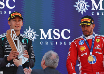 George Russell shared the podium with Lewis Hamilton in Spain, and expects to continue to