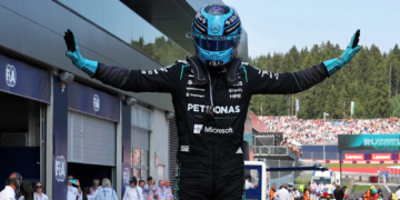 The pose is back: George Russell wins the Austrian GP