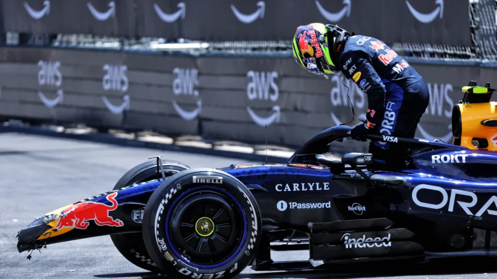 Isack Hadjar became the first driver to hit the barriers in Monaco in 2026