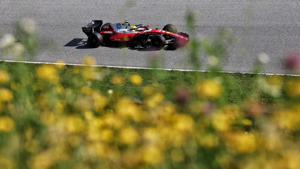 Lewis Hamilton looked set for a front row slot but George Russell bumped him and teammate Charles Leclerc out 