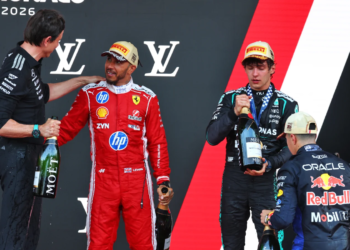 Lewis Hamilton celebrates his Monaco GP podium finish with 'old family' Mercedes