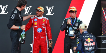 Lewis Hamilton celebrates his Monaco GP podium finish with 'old family' Mercedes