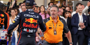 Max Verstappen and Zak Brown shook hands after the F1 2025 finale, but rumours suggest they might on a deal to race for McLaren