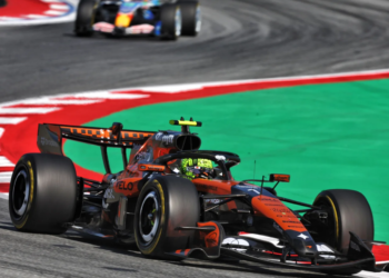 After sitting out FP1, Lando Norris was in top spot in FP2 at the Circuit de Barcelona-Catalunya