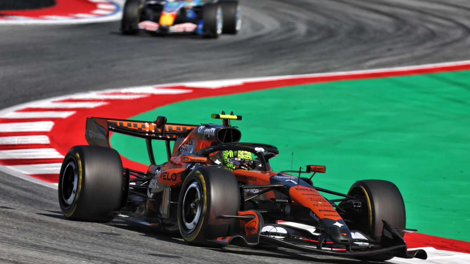 After sitting out FP1, Lando Norris was in top spot in FP2 at the Circuit de Barcelona-Catalunya
