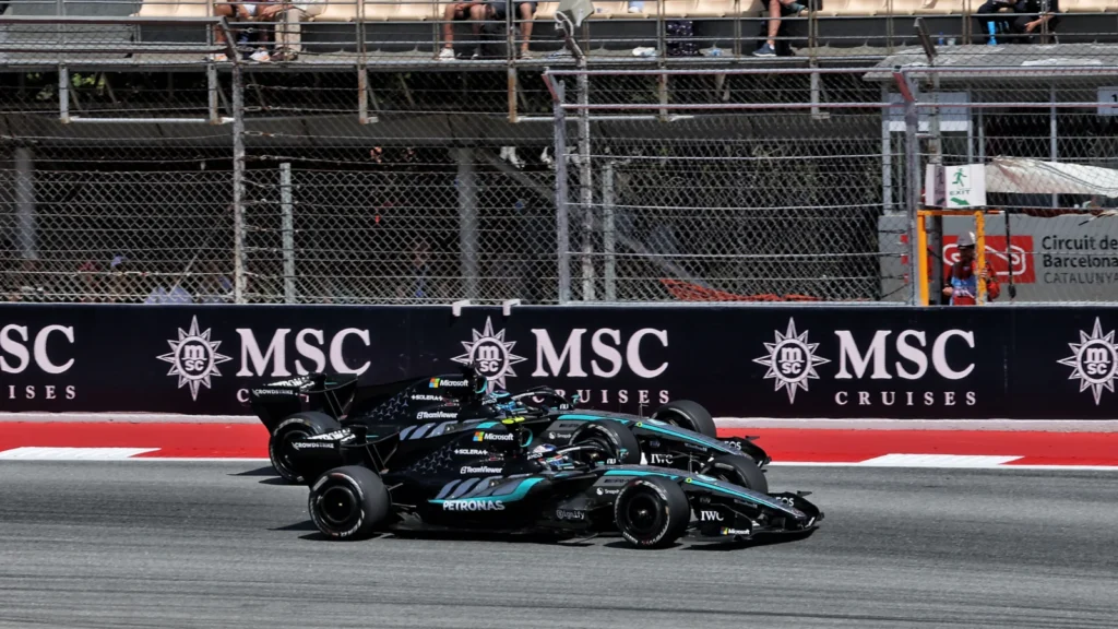 Mercedes were set for a 2-3 in Spain, with Kimi Antonelli taking second off George Russell one lap before his DNF