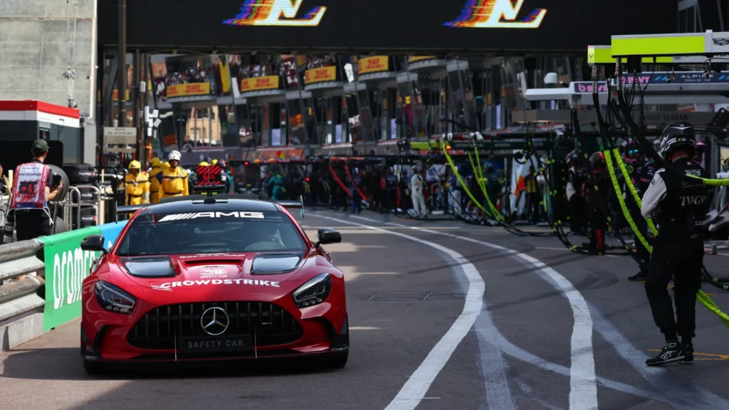 Mercedes FIA Safety Car in the pits. 07.06.2026. Formula 1 World Championship, Rd 6, Monaco Grand Prix, Monte Carlo, Monaco, Race Day.