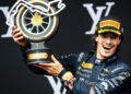Race winner Nikola Tsolov (BGR) Campos Racing celebrates on the podium. 07.06.2026. FIA Formula 2 Championship, Rd 4, Monte Carlo, Monaco, Feature Race, Sunday.