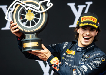 Race winner Nikola Tsolov (BGR) Campos Racing celebrates on the podium. 07.06.2026. FIA Formula 2 Championship, Rd 4, Monte Carlo, Monaco, Feature Race, Sunday.