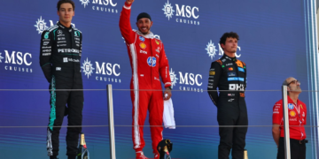The Barcelona GP saw the first all-British podium since 1968