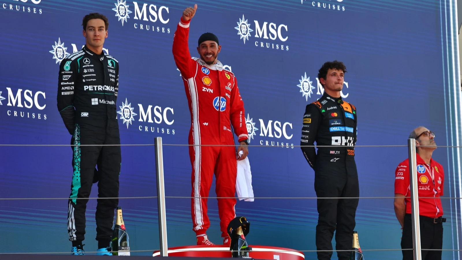 The Barcelona GP saw the first all-British podium since 1968