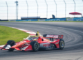 Cars were finally able to get on track after a lengthy weather delay. Photo: Kevin Dejewski