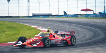 Cars were finally able to get on track after a lengthy weather delay. Photo: Kevin Dejewski