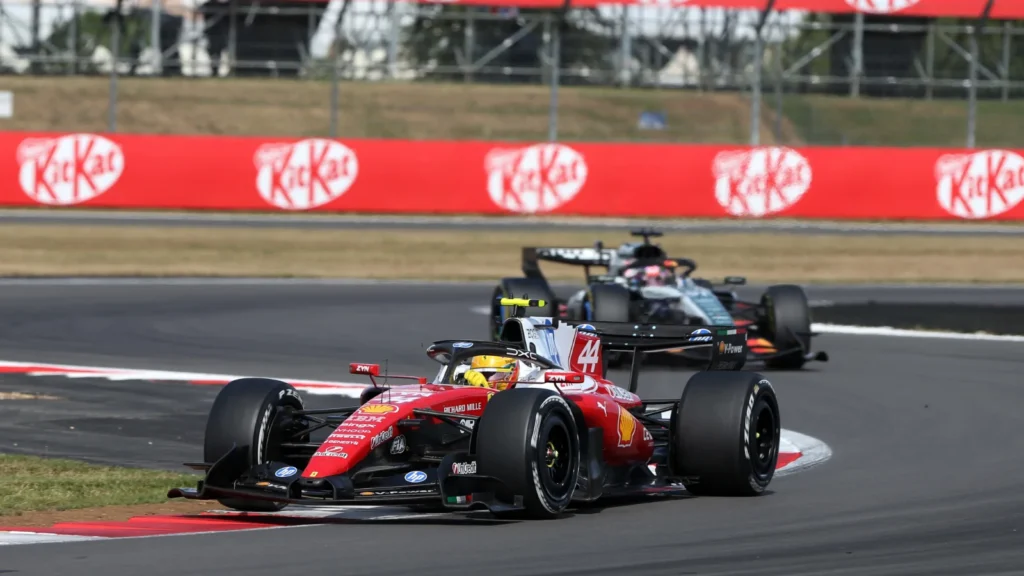 Lewis Hamilton received a five-second penalty for moving before the lights went out but managed to secure a podium