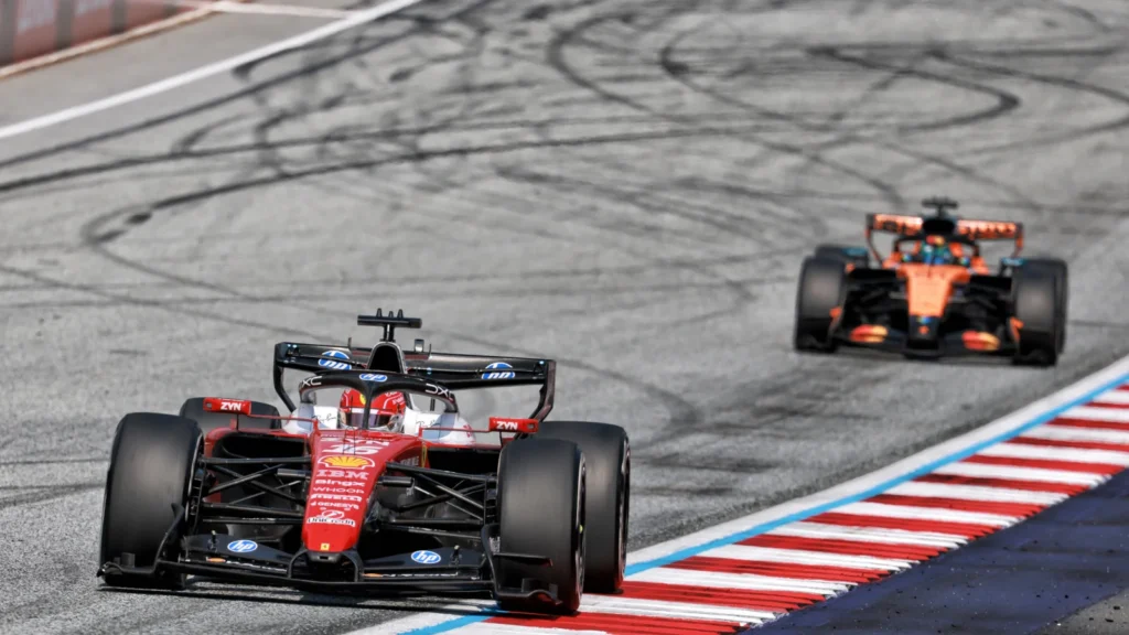 Charles Leclerc tumbled down the order in Austria