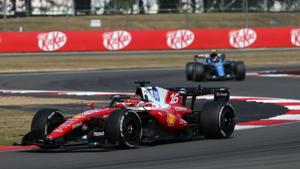 Charles ended a victory drought in Silverstone stretching back to 2024
