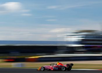 NORTHAMPTON, ENGLAND - JULY 03: Rafaela Ferreira of Brazil and Campos Racing (18) on track during qualifying ahead of F1 Academy Round 4 at Silverstone Circuit on July 03, 2026 in Northampton, England
