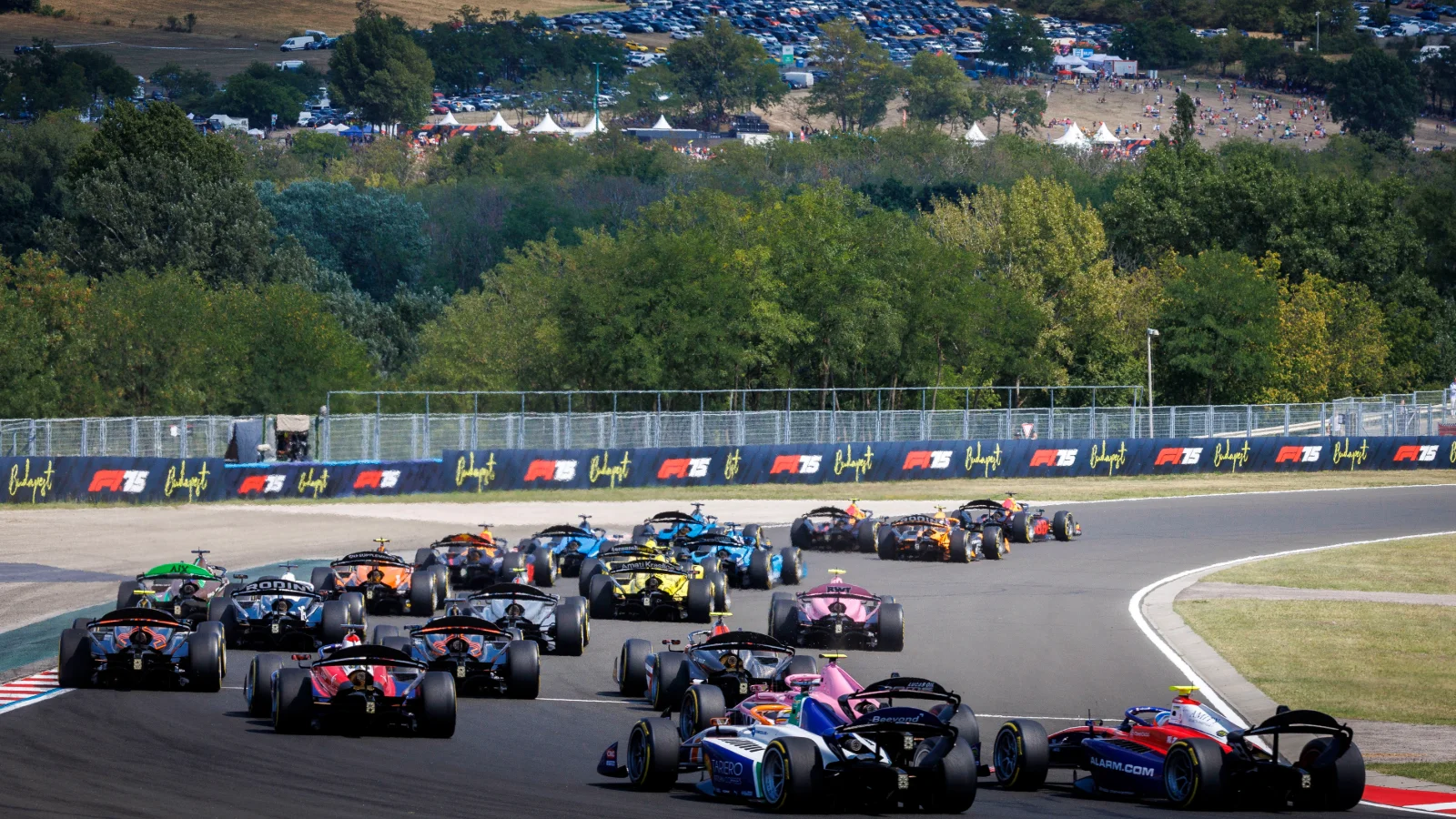 The start of the race. 02.08.2025. FIA Formula 2 Championship, Rd 10, Budapest, Hungary, Sprint Race, Saturday.
