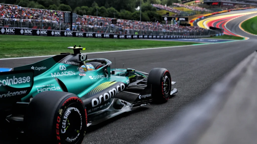 Fernando Alonso has languished at the back of the field with Aston Martin
