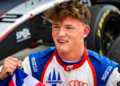 Race winner Freddie Slater (GBR) Trident celebrates in parc ferme. 26.07.2026. FIA Formula 3 Championship, Rd 7, Feature Race, Budapest, Hungary, Sunday.