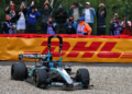 George Russell was punted off on Lap 1 on the Belgian GP