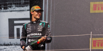 George Russell took second place at his home Grand Prix