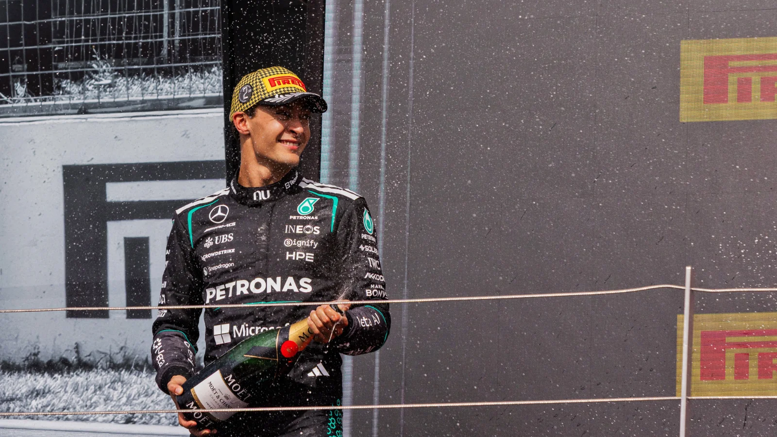 George Russell took second place at his home Grand Prix