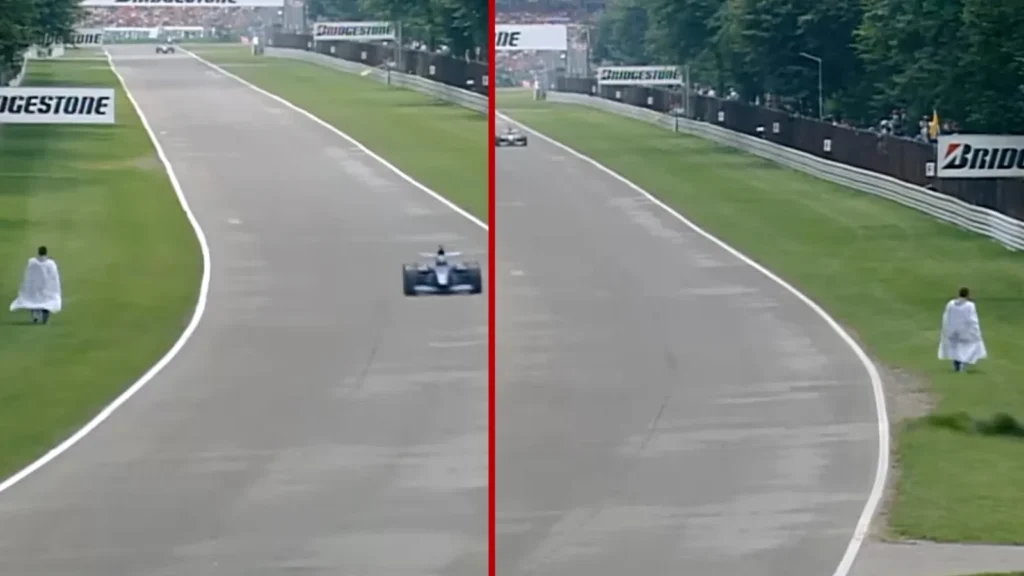 A dingruntled former Mercedes employee made his way onto the circuit, changing the course of the race