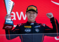 Kanato Le (JPN) ART celebrates his second position on the podium. 25.07.2026. FIA Formula 3 Championship, Rd 7, Sprint Race, Budapest, Hungary, Saturday.