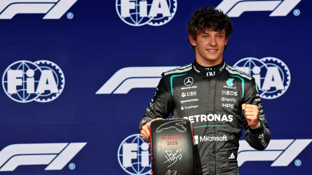 Kimi Antonelli scored a dominant pole position at Spa-Francorchamps - his sixth of the season