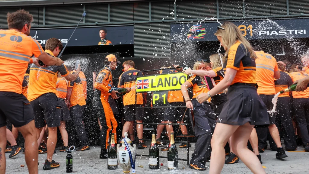 Lando Norris took a first victory of the season