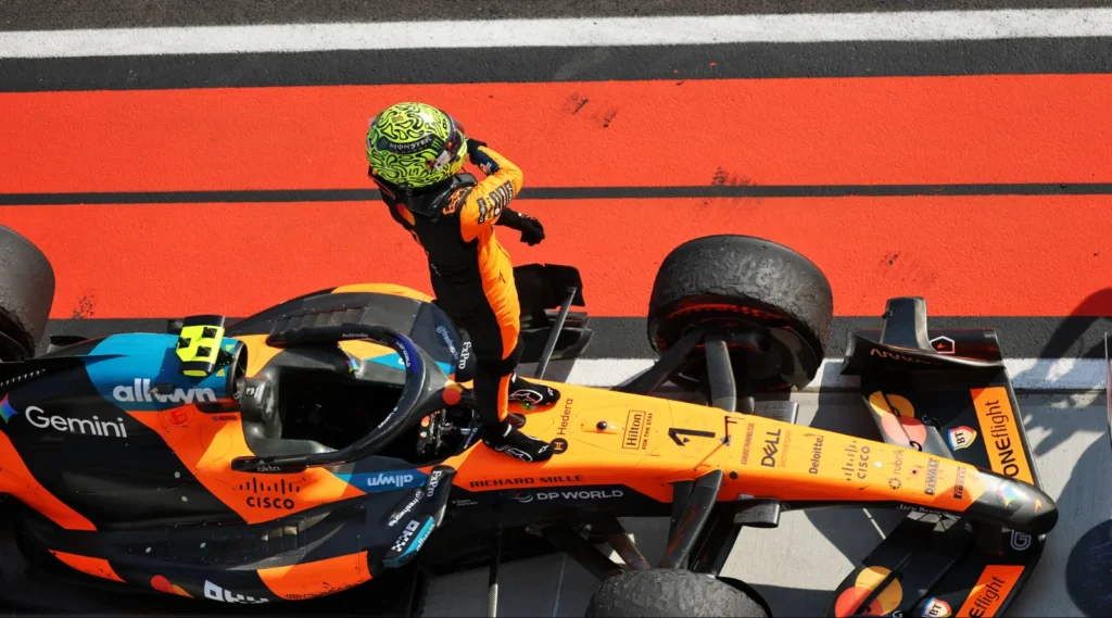 Lando Norris' win in Hungary was his first as reigning world champion