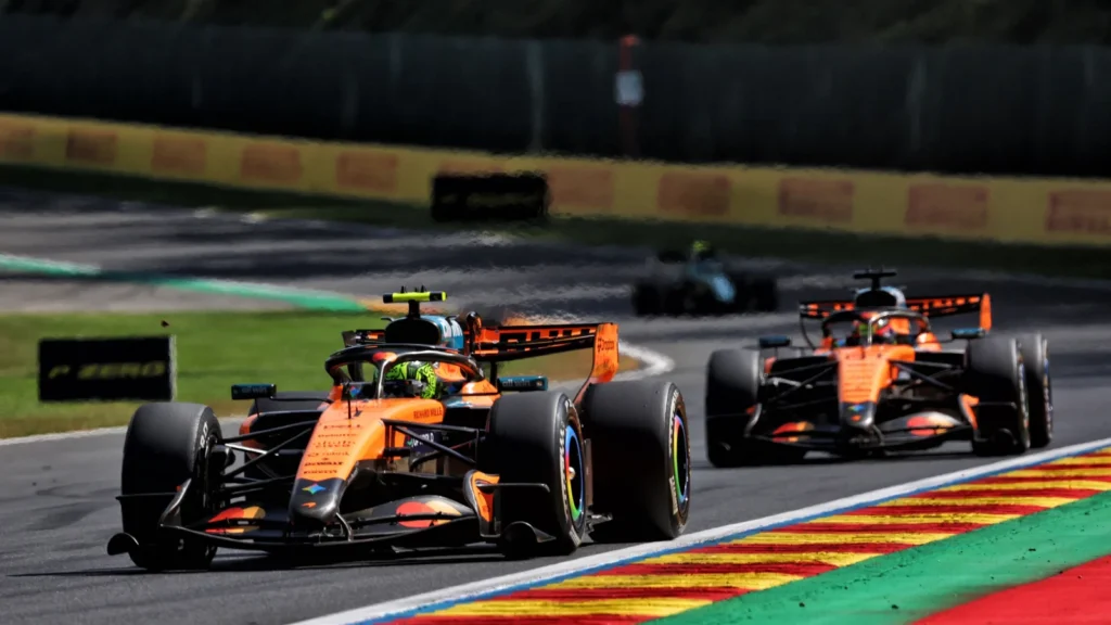Lando Norris was ironically feeling good form from the McLaren in Spa, but was relegated to 12th after electronic system changes