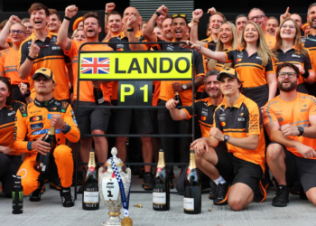 Lando Norris was all smiles in the end as he took his and McLaren's first victory of the season in Budapest