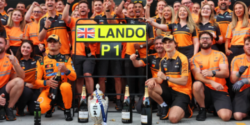 Lando Norris was all smiles in the end as he took his and McLaren's first victory of the season in Budapest