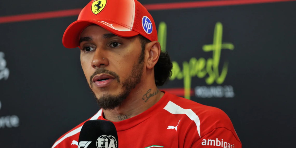 Lewis Hamilton (GBR) Scuderia Ferrari in the post qualifying FIA Press Conference. 25.07.2026. Formula 1 World Championship, Rd 11, Hungarian Grand Prix, Budapest, Hungary, Qualifying Day.
